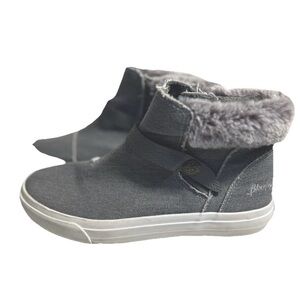 Blowfish Malibu Women's Gray Faux Fur-Lined Ankle Boots/Sneakers Size 7.5